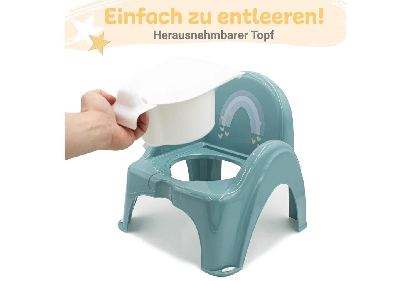Babykajo Töpfchen mit Musik Grün - Kinder Töpfchen mit Anti-Rutsch-Beschichtung - Bild 3