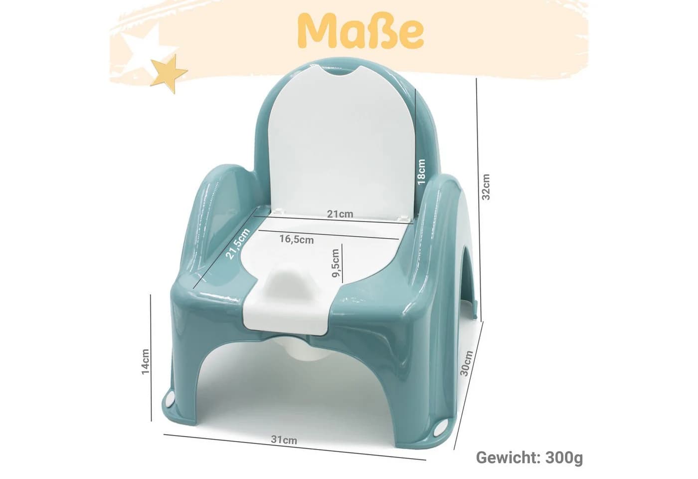 Babykajo Töpfchen mit Musik Grün - Kinder Töpfchen mit Anti-Rutsch-Beschichtung - Bild 4