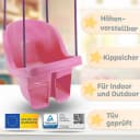 Babykajo Babyschaukelsitz Rosa mit Karabinern Bild 1