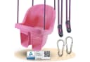 Babykajo Babyschaukelsitz Rosa mit Karabinern Bild 2