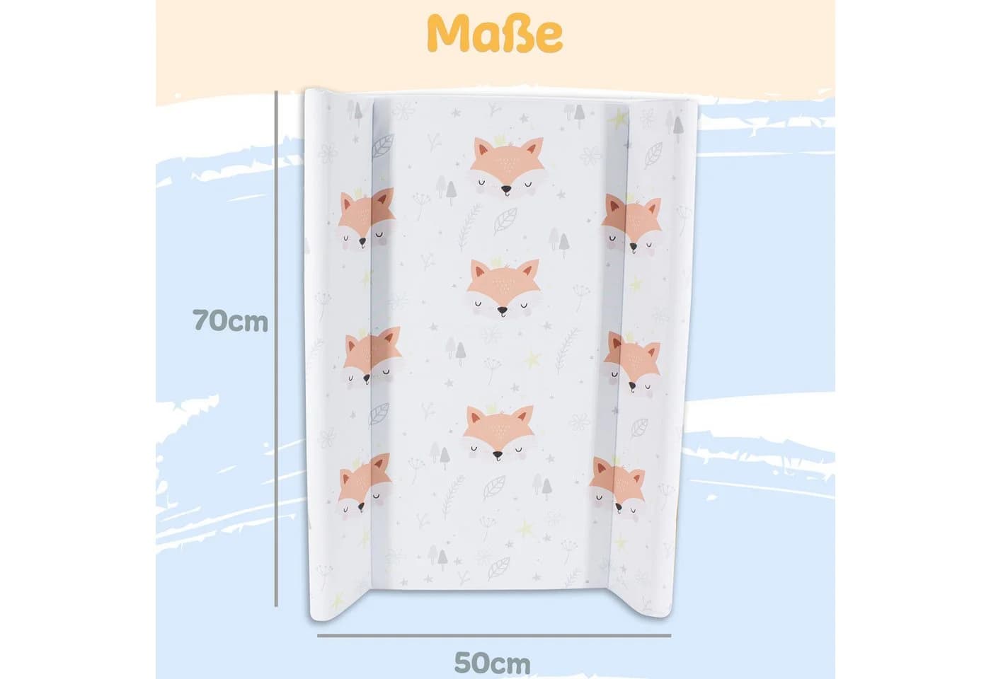 Babykajo Wickelauflage 50x70 cm Weiß Wasserabweisend