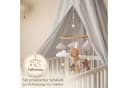 Babykajo Betthimmel Stoff + Ständer Creme/Grau Musselin Bild 3