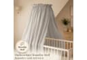 Babykajo Betthimmel Stoff + Ständer Creme/Grau Musselin Bild 4