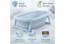 Babykajo Faltbare Babybadewanne hellblau mit Thermometer Bild 1