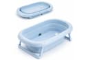 Babykajo Faltbare Babybadewanne hellblau mit Thermometer Bild 2