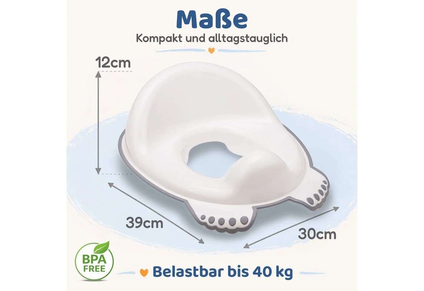 Babykajo Toilettentrainer Weiß BPA-frei TÜV geprüft - Bild 3