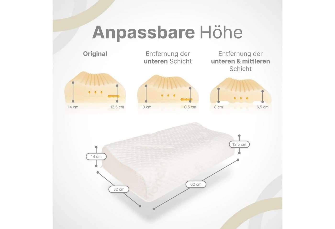 wonello Nackenstützkissen Premium Memory Foam Tencel Bezug - Bild 4