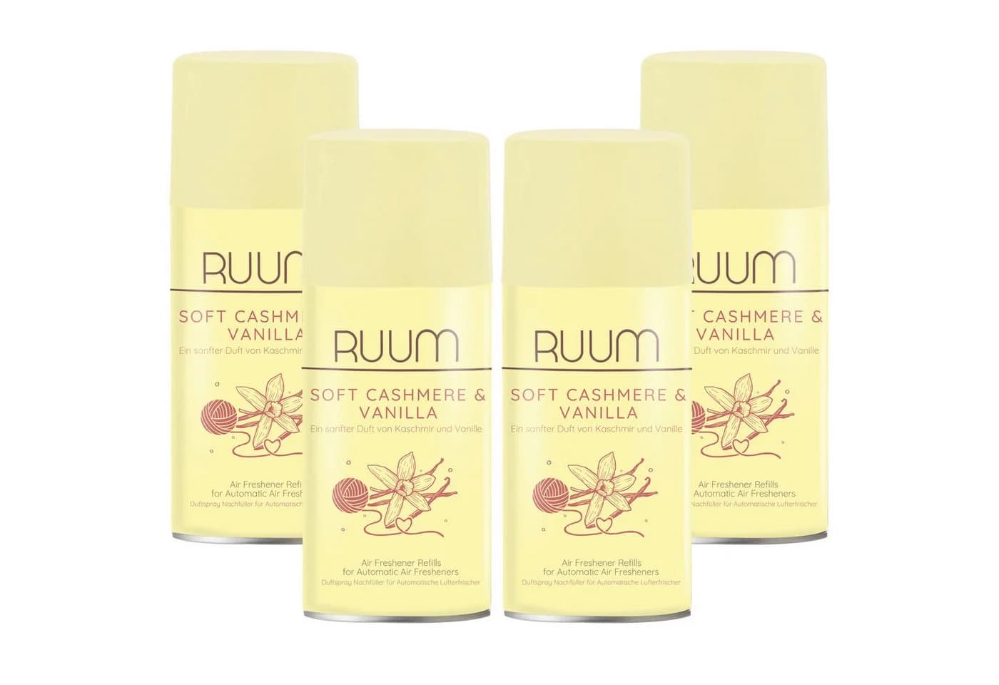 RUUM Raumduft-Nachfüllflasche Lufterfrischer Nachfüller (4er Pack) - Bild 2
