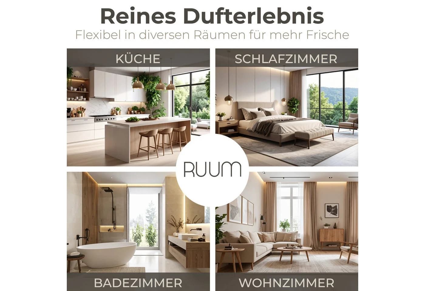 RUUM Raumduft-Nachfüllflasche Lufterfrischer Nachfüller (4er Pack) - Bild 5