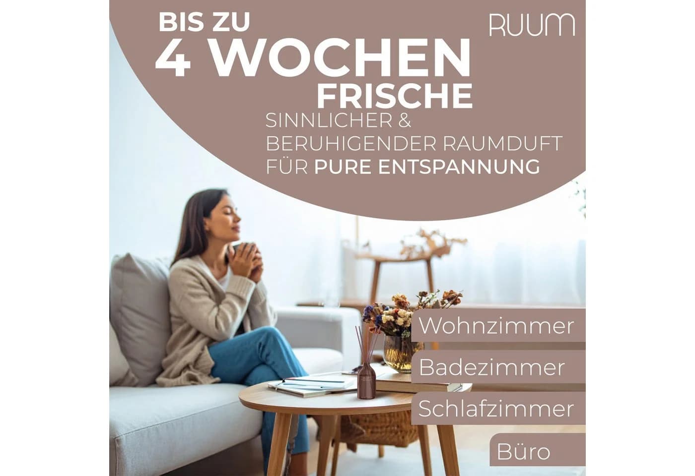 RUUM Raumduft Duftvase Glasvase Transparent