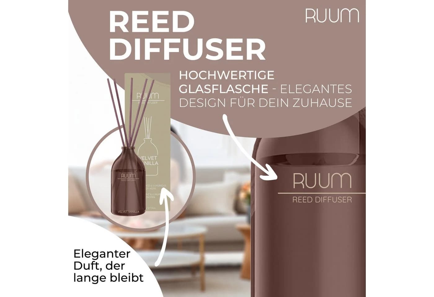 RUUM Raumduft Duftvase Glasvase Transparent - Bild 3
