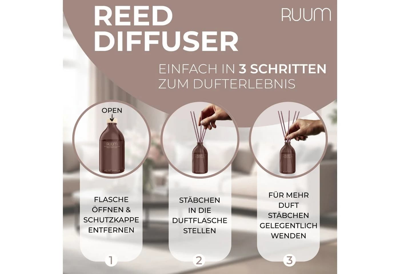 RUUM Raumduft Duftvase Glasvase Transparent - Bild 4