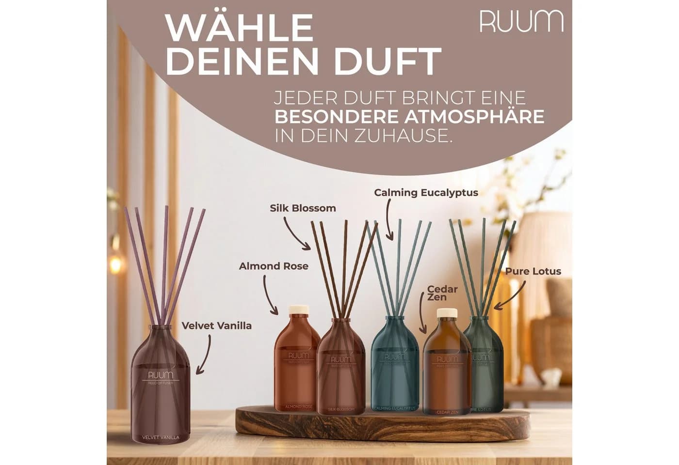 RUUM Raumduft Duftvase Glasvase Transparent - Bild 5
