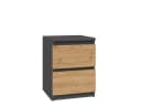Home Collective Nachttisch Anthrazit 2 Schubladen Holzwerkstoff Bild 5