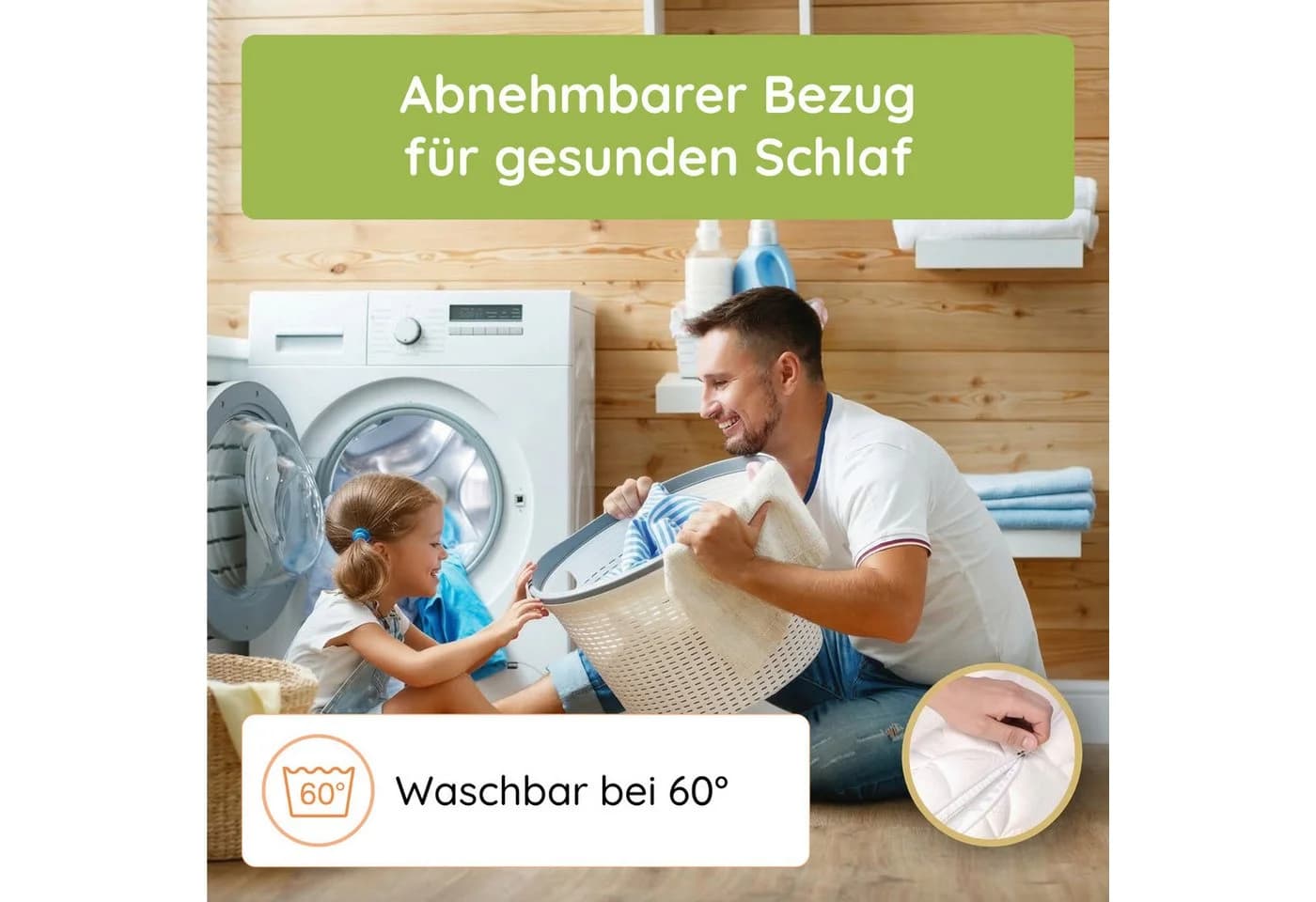 Kids Collective Kindermatratze SMART 120x60 cm mit abnehmbarem Bezug - Bild 4