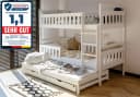 Kids Collective Hochbett Weiß mit Ausziehbett und Schubladen Bild 2
