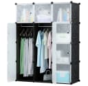 Home Collective Kleiderschrank Modular Schwarz 6 Regale 2 Kleiderstangen Bild 2