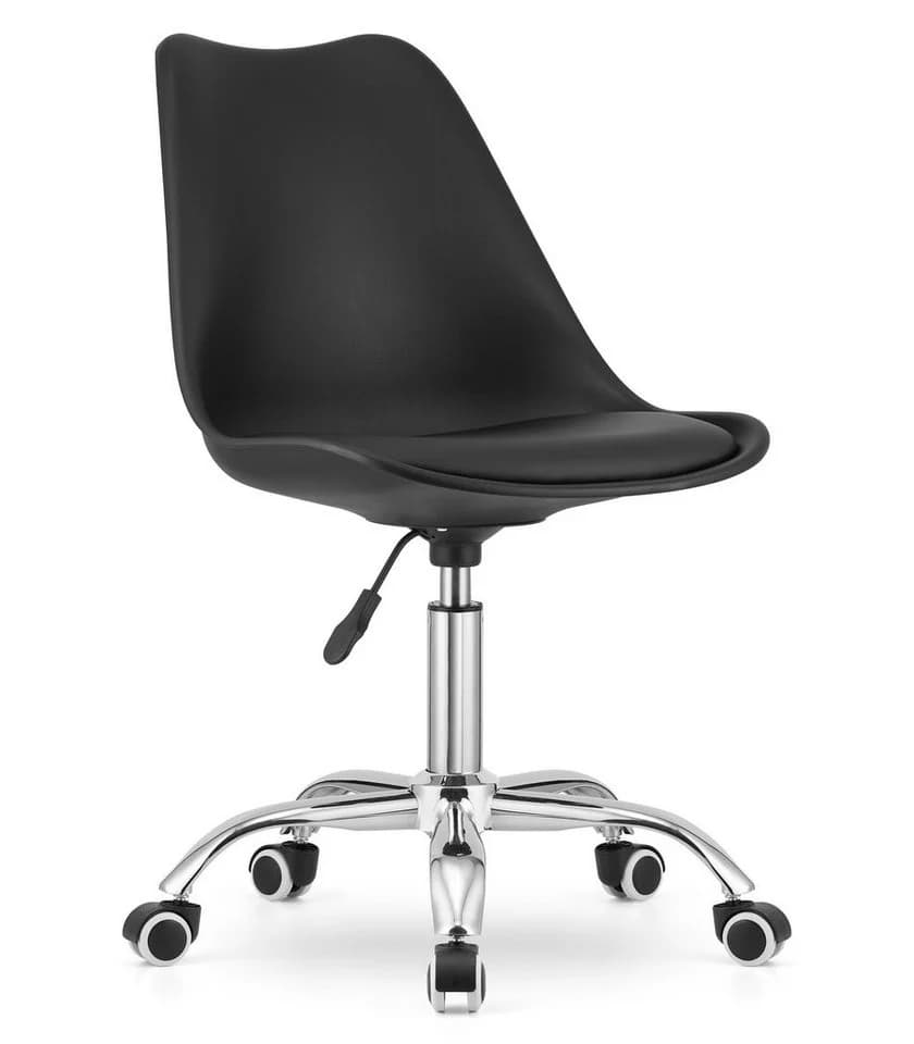 Home Collective Ergonomischer Drehstuhl Schwarz mit Öko-Lederkissen - Bild 2