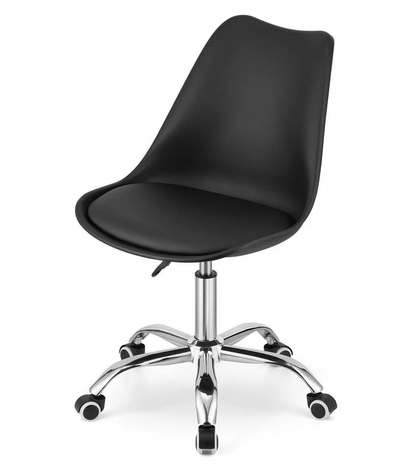 Home Collective Ergonomischer Drehstuhl Schwarz mit Öko-Lederkissen - Bild 3