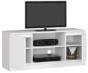 Home Collective TV-Schrank 120 cm Weiß mit zwei Türen und zwei offenen Regalen Bild 5