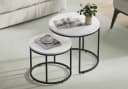 Home Collective Couchtisch 2er Set Marmor Optik Schwarz Bild 2