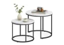 Home Collective Couchtisch 2er Set Marmor Optik Schwarz Bild 3