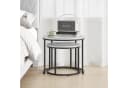 Home Collective Couchtisch 2er Set Marmor Optik Schwarz Bild 5
