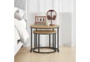 Home Collective Couchtisch 2er Set Eiche Schwarz Loft Design Bild 5