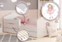 Kids Collective Kinderbett Weiß mit Prinzessin Motiv und Schublade Bild 5