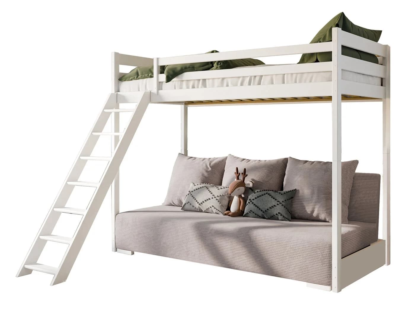 Kids Collective Hochbett mit Schlafsofa und Stauraum