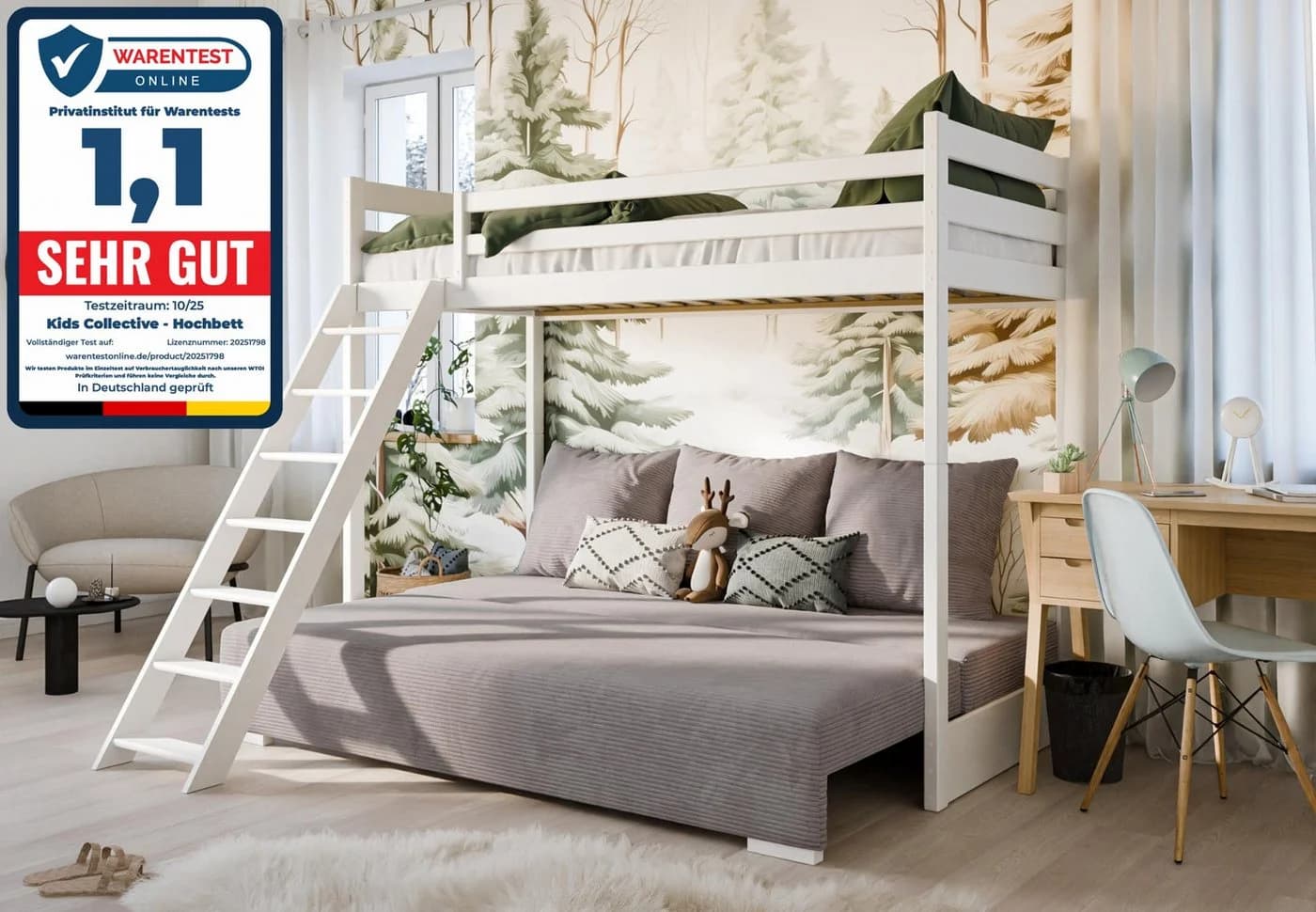 Kids Collective Hochbett mit Schlafsofa und Stauraum - Bild 2