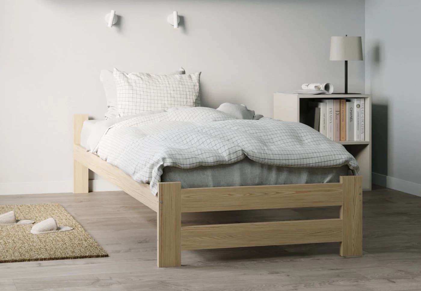 Home Collective Holzbett Kiefer Massivholz Skandi Boho Landhaus - Bild 2