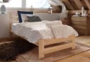 Home Collective Holzbett Kiefer Massivholz Skandi Landhaus 90x200 cm Natur Bild 3