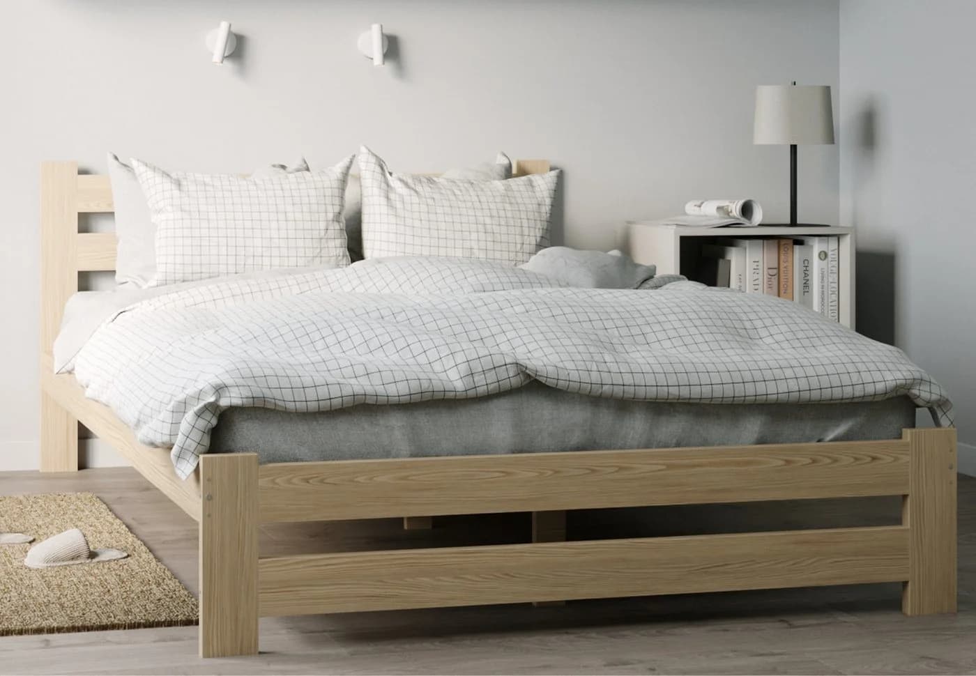 Home Collective Holzbett Kiefer Massivholz Modern Skandi Landhaus - Bild 2