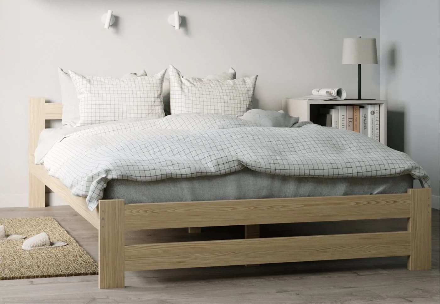 Home Collective Holzbett Kiefer Massivholz Natur Skandi Landhaus - Bild 2