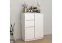 Home Collective Kommode schmal in weiß, Highboard Sideboard Mehrzweckschrank Bild 1