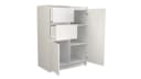 Home Collective Kommode schmal in weiß, Highboard Sideboard Mehrzweckschrank Bild 3