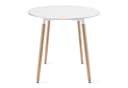 Home Collective Runder Esstisch Weiß MDF Buche Bild 1