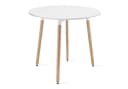 Home Collective Runder Esstisch Weiß MDF Buche Bild 2