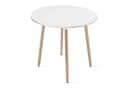 Home Collective Runder Esstisch Weiß MDF Buche Bild 3