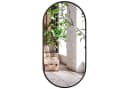 Home Collective Wandspiegel Oval Aluminiumrahmen 4mm Wasserdicht 80x40cm Schwarz Bild 2