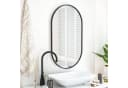 Home Collective Wandspiegel Oval Aluminiumrahmen 4mm Wasserdicht 80x40cm Schwarz Bild 5