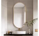 Home Collective Wandspiegel Oval 80x40 cm Gold Aluminiumrahmen Bild 1
