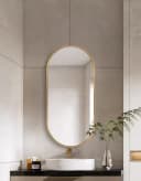 Home Collective Wandspiegel Oval 80x40 cm Gold Aluminiumrahmen Bild 5