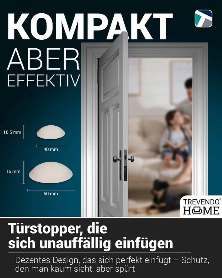 Trevendo Türstopper 10er Set Weiß Wandpuffer Gummipuffer - Bild 3