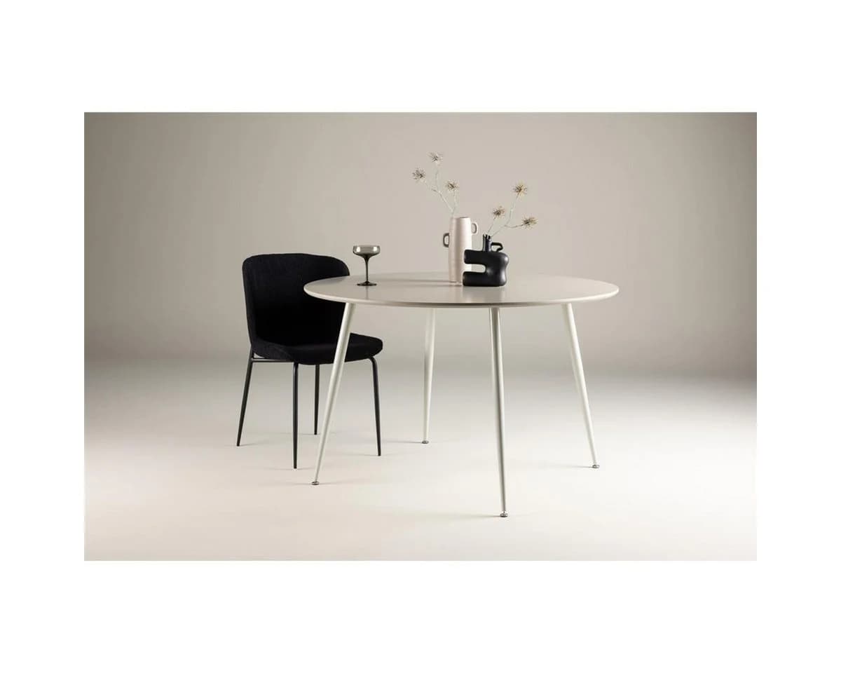 BOURGH Esstisch PLAZA Rund Beige MDF Stahl - Bild 2