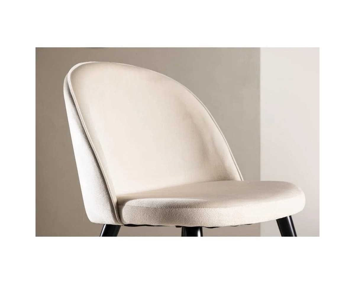 BOURGH Esszimmerstuhl VILVI 2er Set Beige Samt - Bild 4