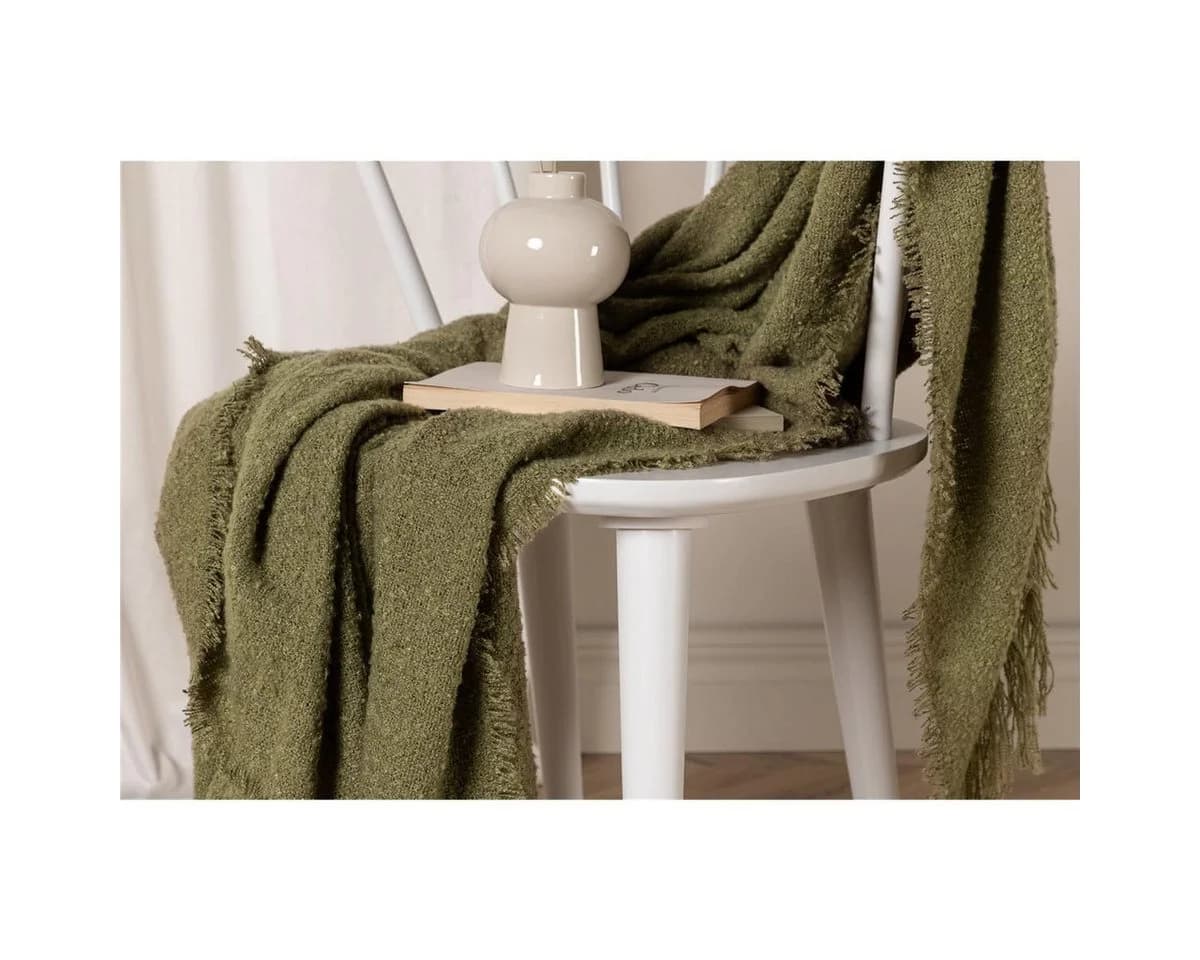 BOURGH Tagesdecke STANLY Moosgrün Polyester