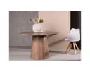 BOURGH LANZA Esstisch rund 120 cm MDF Naturbraun Bild 2