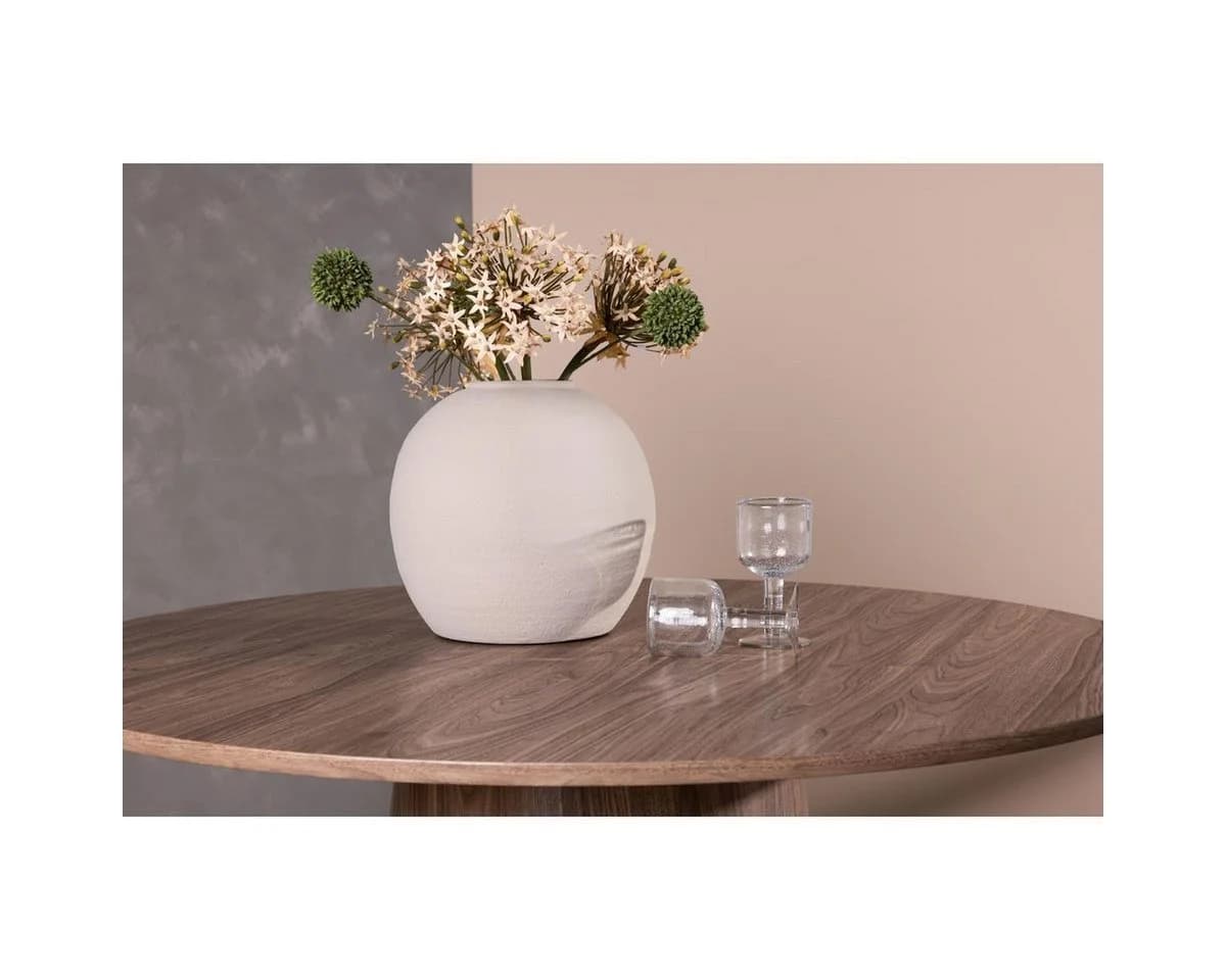 BOURGH LANZA Esstisch rund 120 cm MDF Naturbraun - Bild 3
